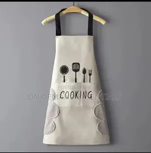 Kitchen Apron With Hand Wipe PocketsWaterproof and Oil Proof