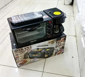 SOKANY 3-in-1 Breakfast Maker With Coffee Maker, Toaster Oven Pan