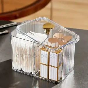 3-Compartment Clear Acrylic Earbud/Multipurpose Organizer