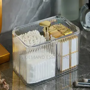 3-Compartment Clear Acrylic Earbud/Multipurpose Organizer