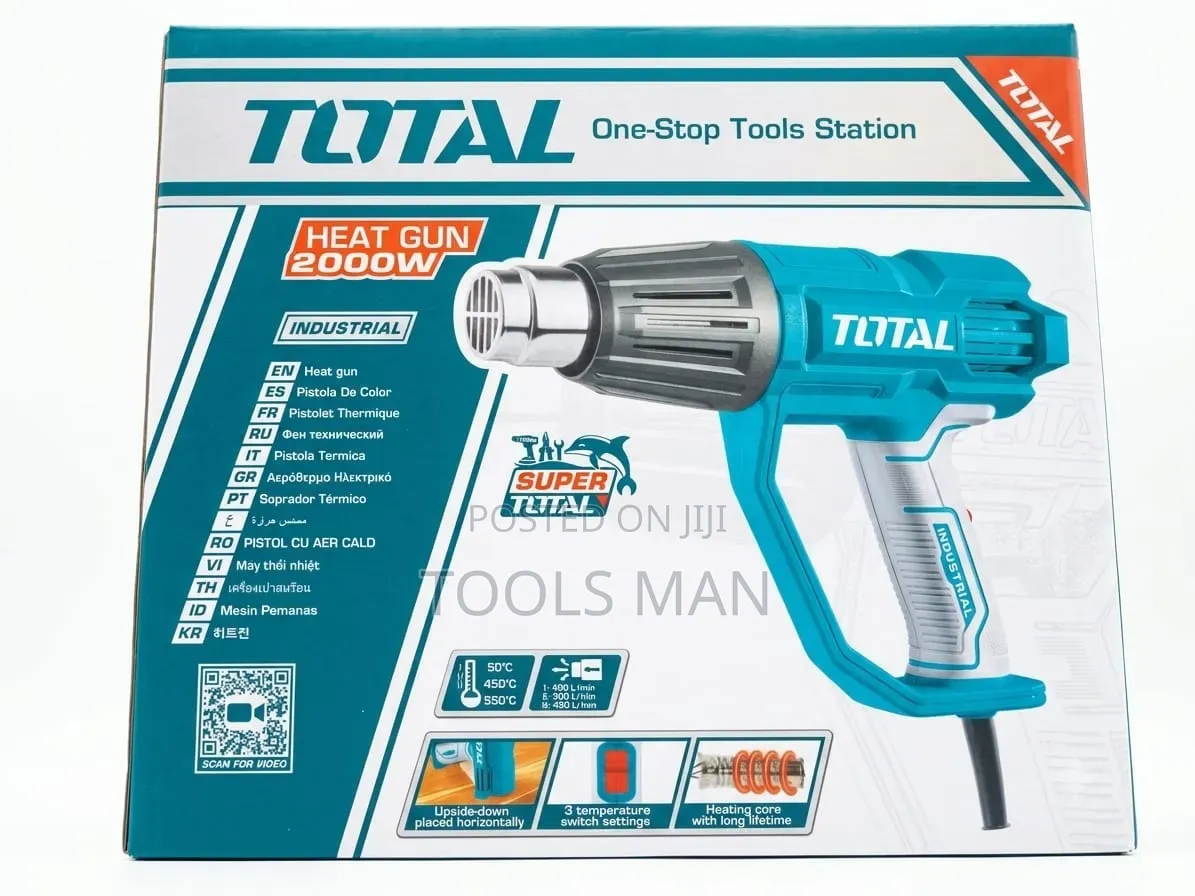Total 2000W Industrial Heat Gun - High Performance Hot Air Gun.