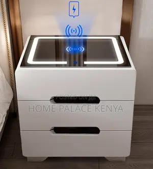 Nightstand: NovaSmart Bedside Cabinet With LED Wireless Charging