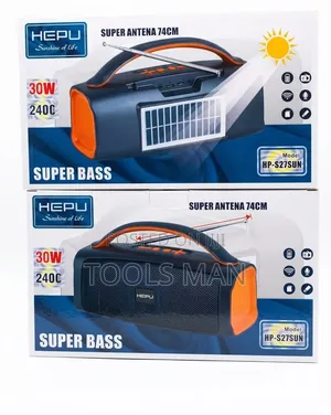 HEPU 30W Portable Solar Bluetooth Speaker With FM Radio - HP-S27SUN.