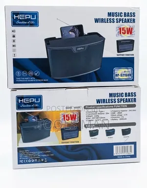 HEPU 15W Solar Bluetooth Speaker With Phone Holder HP-S21SUN.