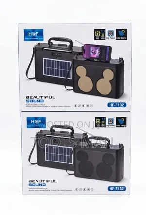 H at F HF-F132 Portable Solar Bluetooth Speaker FM Radio.
