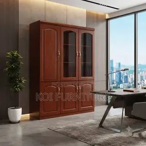 Office Cabinet; Three Doors Wooden Mahogany Executive Cabinet