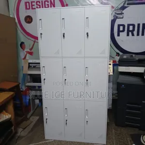 9 Locker Modern Staff Cabinet