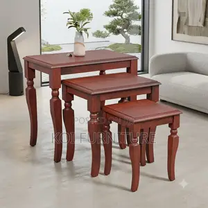 Coffee Table; Triplet Mahogany Executive Home Office Cene Coffee Table