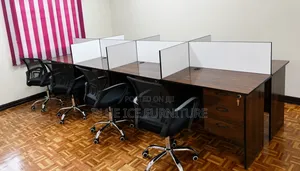 Modern 8 Way Office Workstation Desk Set