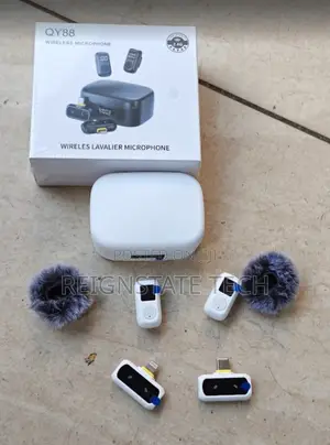 Wireless Lavalier Dual Receiver Microphone Qy88 Magnetic Mic