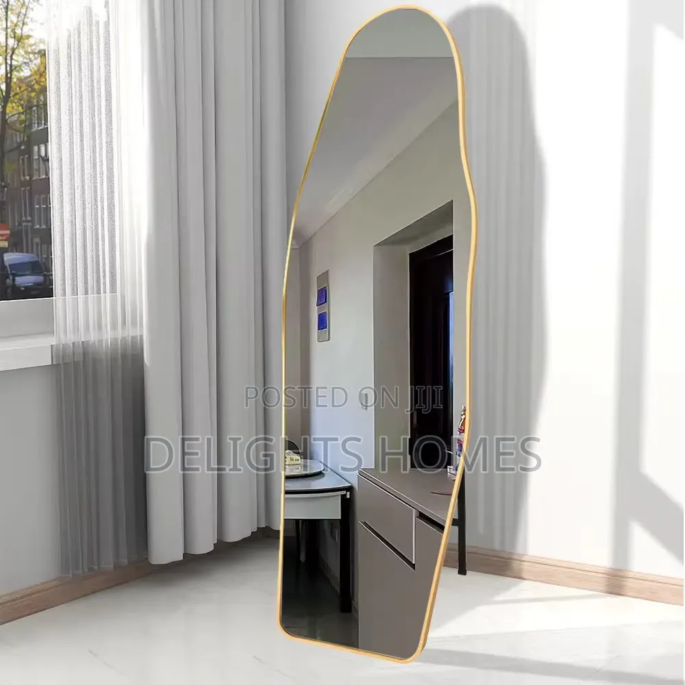 40*150cm Unbreakable Modern Wavy Full-Length Mirror_dav
