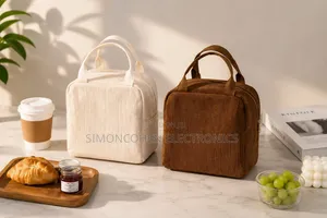 Insulated Corduroy Lunch Bag