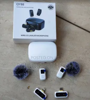 Dual Wireless Microphone QY88 With Type C and iPhone Phones