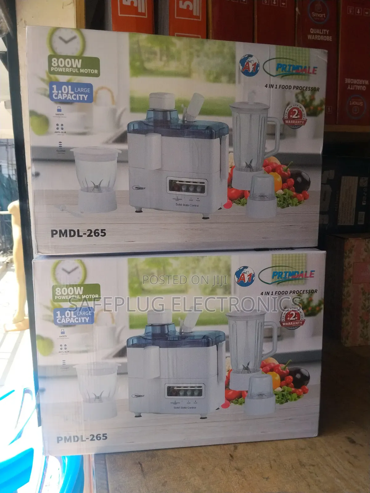 Heavy Duty Primdale 4-in-1 Food Processor (Juicer/Blender)