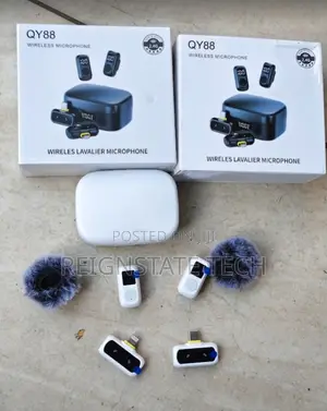 Wireless Type C/iPhone Microphone QY88 Dual Mics