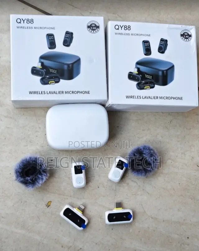 Wireless Type C/iPhone Microphone QY88 Dual Mics