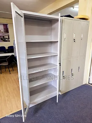 Metallic Office Filling Cabinet 2 Door With Full Glass