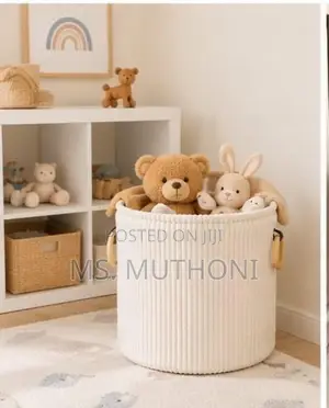 Corduroy-Textured Storage and Laundry Baskets