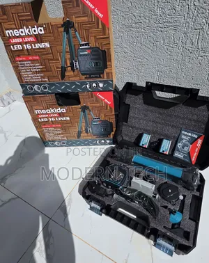 Meakida 16-Line 4D Green Laser Level – 360° Self-Leveling With Stand