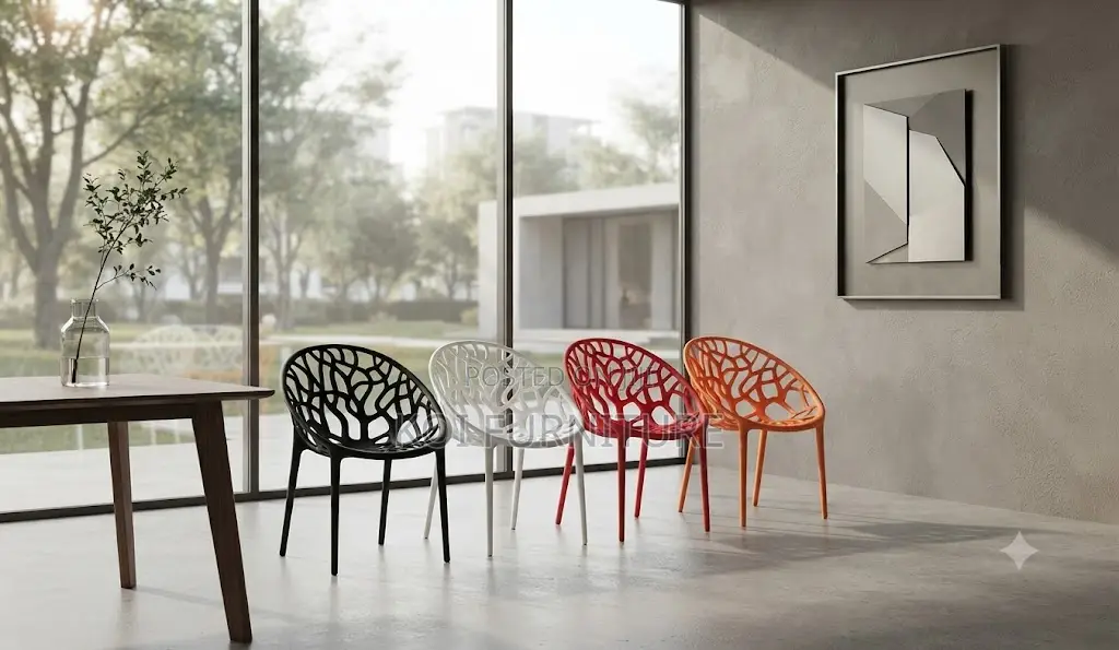 Dining Chair; Mid Backrerst Plastic Dining Chairs
