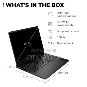 New Laptop HP Omen 16 16GB Intel Core i7 SSD 1T