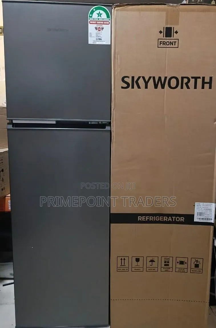 Skyworth 158L Double Door Refrigerator – Compact, Efficient Stylish