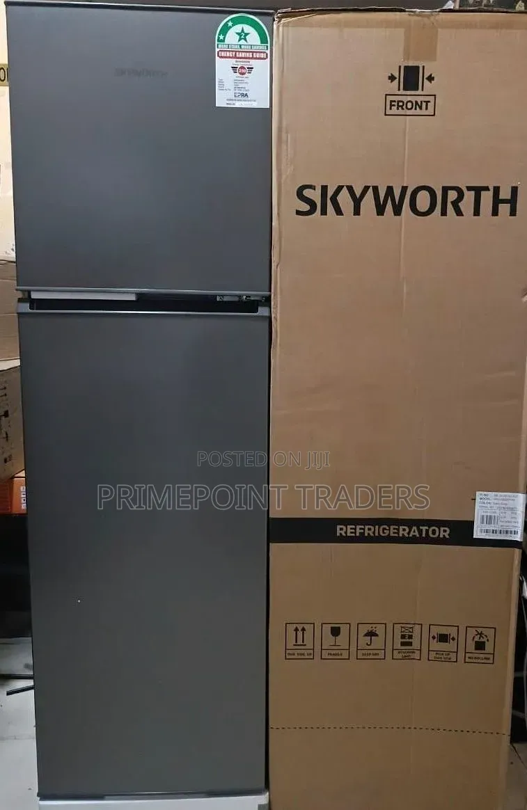 Skyworth 158L Double Door Refrigerator – Compact, Efficient Stylish