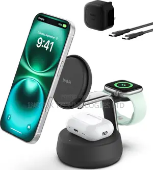 Belkin UltraCharge Pro 3-in-1 Magnetic Charging Dock With Qi2 25W