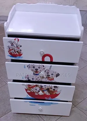 White MDF Baby Chest of Drawers 2 Fitted 3 Fitt
