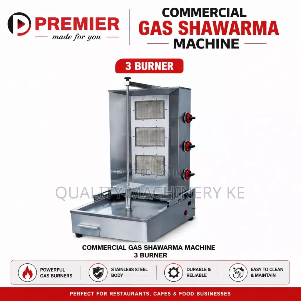 Professional 3 Burner Premier Gas Shawarma Machine