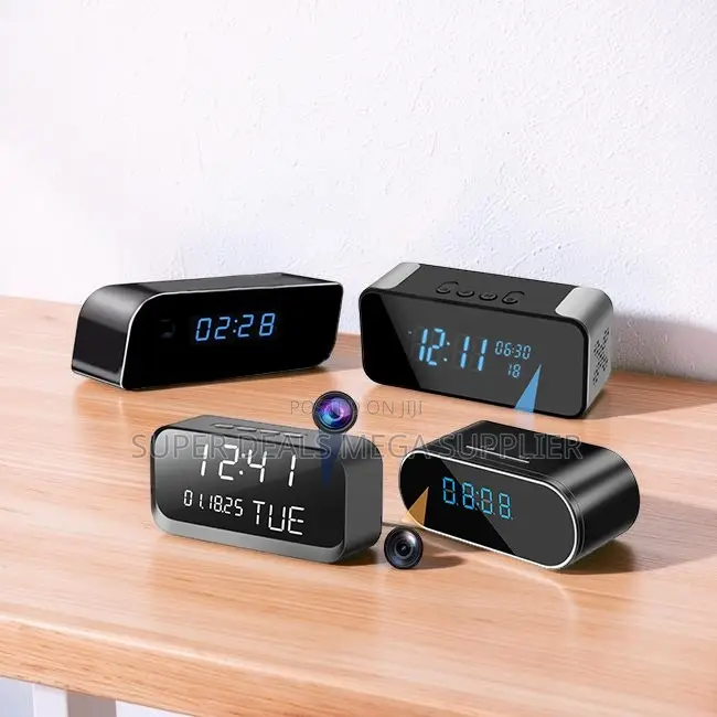 Security Surveillance Ultra HD WiFi Alarm Table Clock Hidden Camera