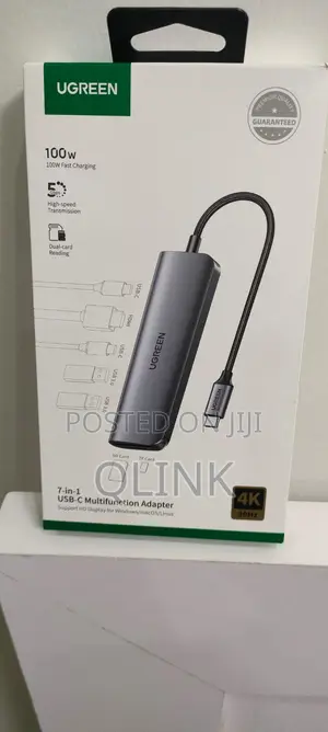 Ugreen 7 in 1 Hub Multifunction Adapter , USB-C to USB 3.0 (2 Ports)