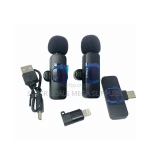 Portable Mini Lapel Lavalier Dual Wireless Microphone