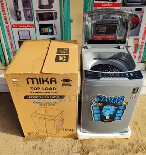 *Mika 10KG Washing Machine Top Load Washer Dark Silver *