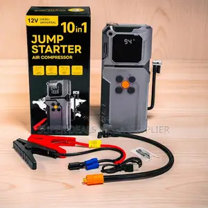 Smart Display 10-in-1 Car Jump Starter Digital Air Compressor Inflator
