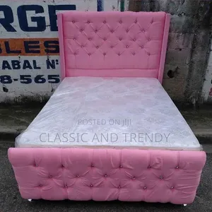 5x6 Pink Upholstered Bed :Free Delivery