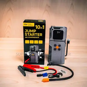Rechargeable Battery 10-in-1 Car Jump Starter Digital Air Compressor