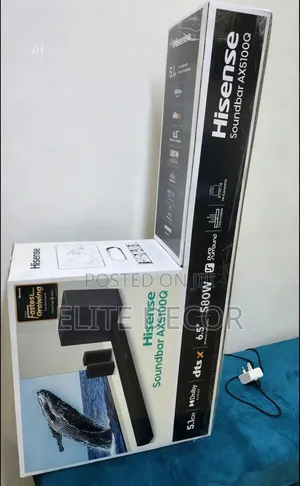 Hisense AX5100Q 5.1CH 540W Dolby Atmos Soundbar With Wireless