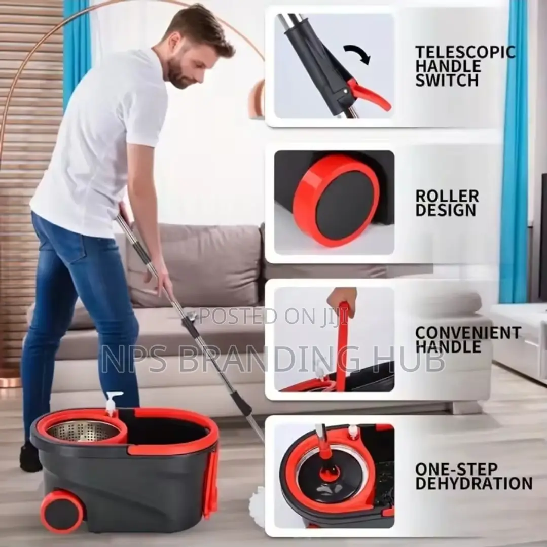 360° Spin Mop With Bucket Dehydration Basket(el.b