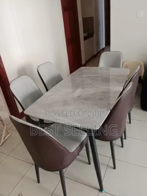 Dining Table and Chairs Brown Color