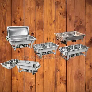 Secure Stable Stainless Steel Compartment Chafing Dish Food Warmer
