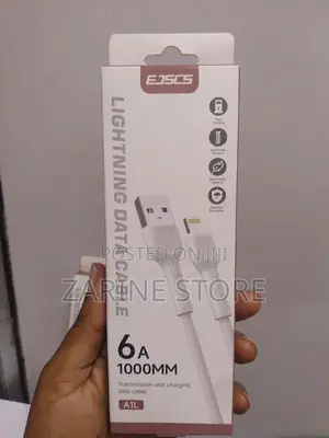 Lightening Data Transfer Cable Fast Charging 6A 1metre Long