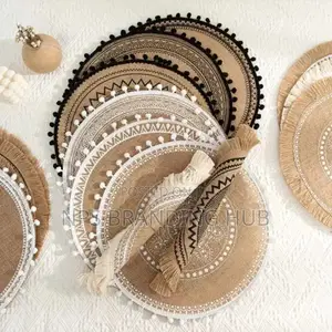 Round Wooven Jute Table mats(el.b