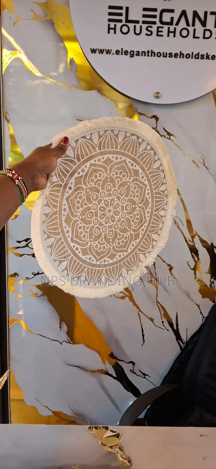 Round Wooven Jute Table mats(el.b