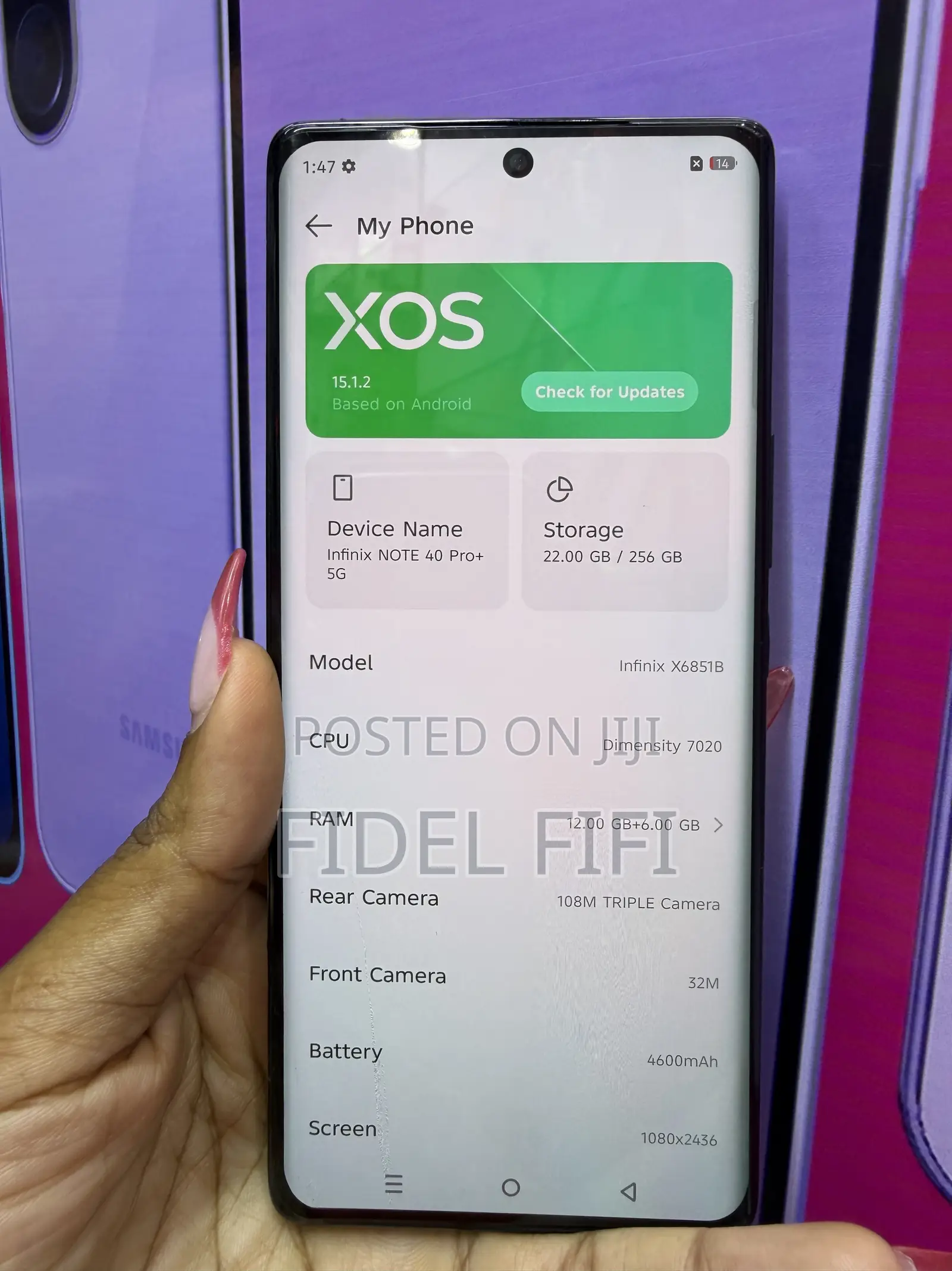 Infinix Note 40 Pro Plus 5G 256 GB Blue