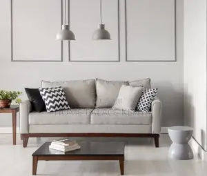 Home Sofa: Minimalist Scandi Inspired Wood Base Sofa