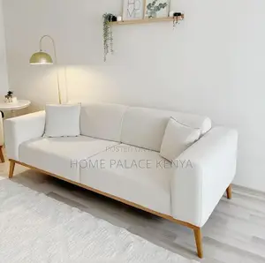 Home Sofa: Minimalist Scandi Inspired Wood Base Sofa