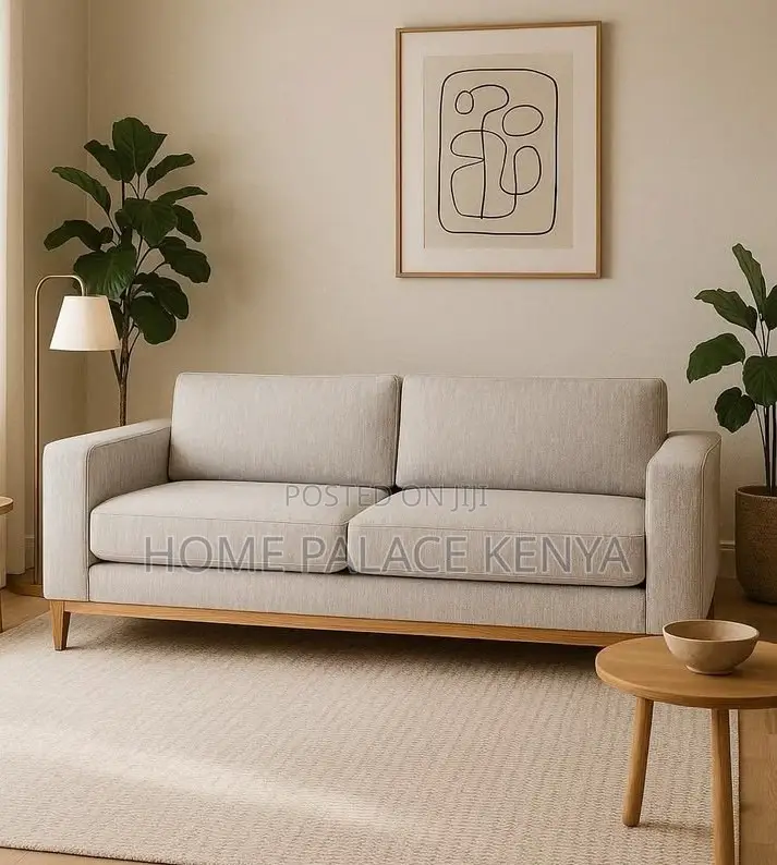Home Sofa: Minimalist Scandi Inspired Wood Base Sofa