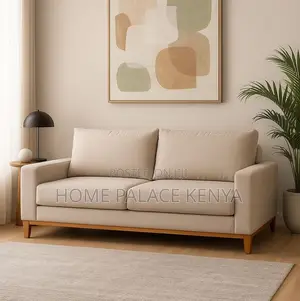 Home Sofa: Minimalist Scandi Inspired Wood Base Sofa