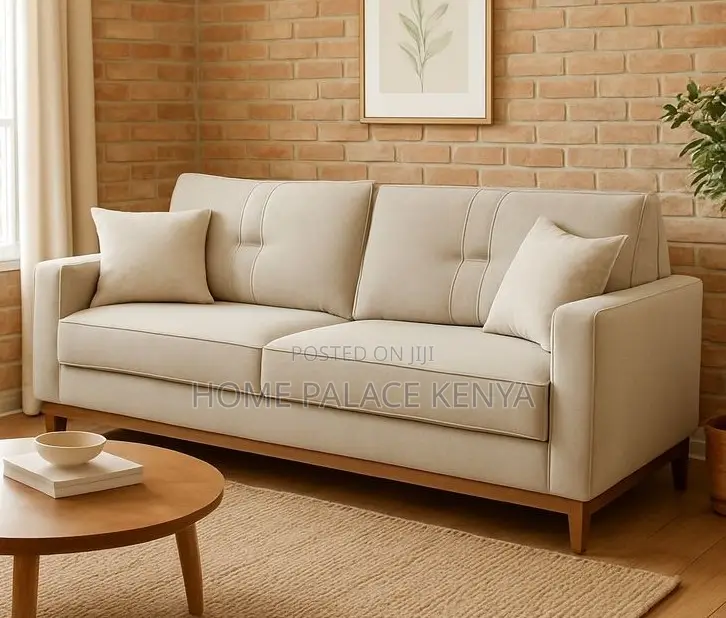 Home Sofa: Minimalist Scandi Inspired Wood Base Sofa
